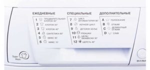 Множество программ стирки